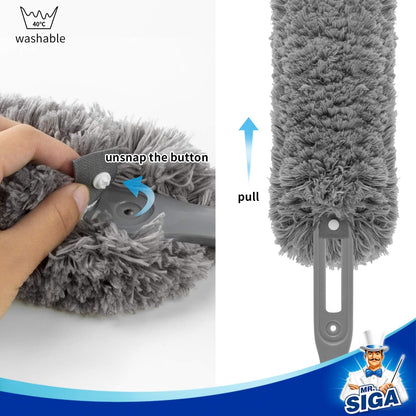 MR.SIGA Microfiber Duster – Home Office Desk and Keyboard Cleaning Tool for Focused Remote Work
