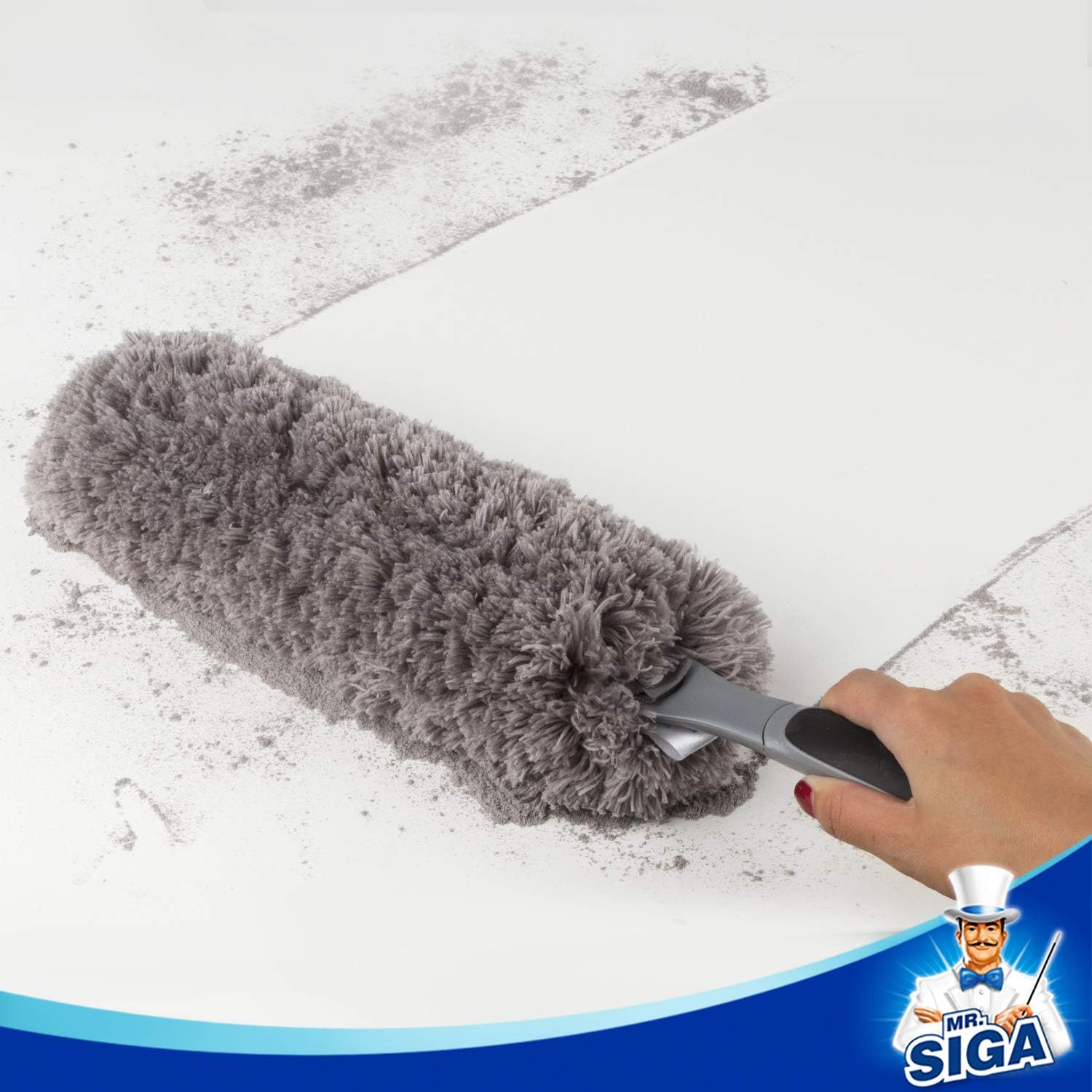 MR.SIGA Microfiber Duster – Home Office Desk and Keyboard Cleaning Tool for Focused Remote Work