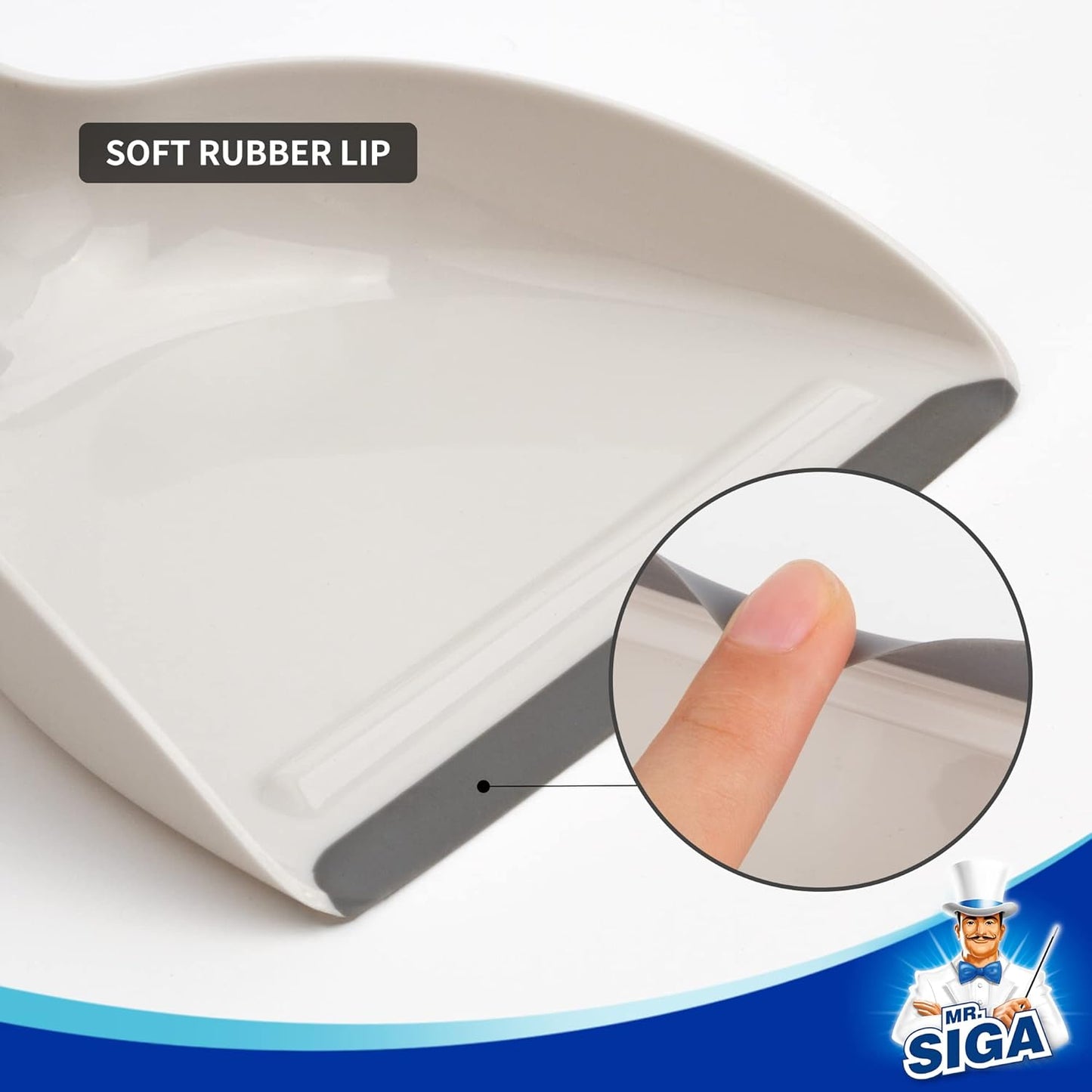 MR.SIGA Mini Dustpan and Brush Set, Compact Countertop Sweeper for Clutter-Free Kitchens and Bathrooms