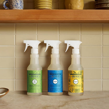 MRS. MEYER'S CLEAN DAY Blueberry Multi-Surface Cleaner – Mindful Daily Spray for Kitchen Counters and Bathroom Vanities