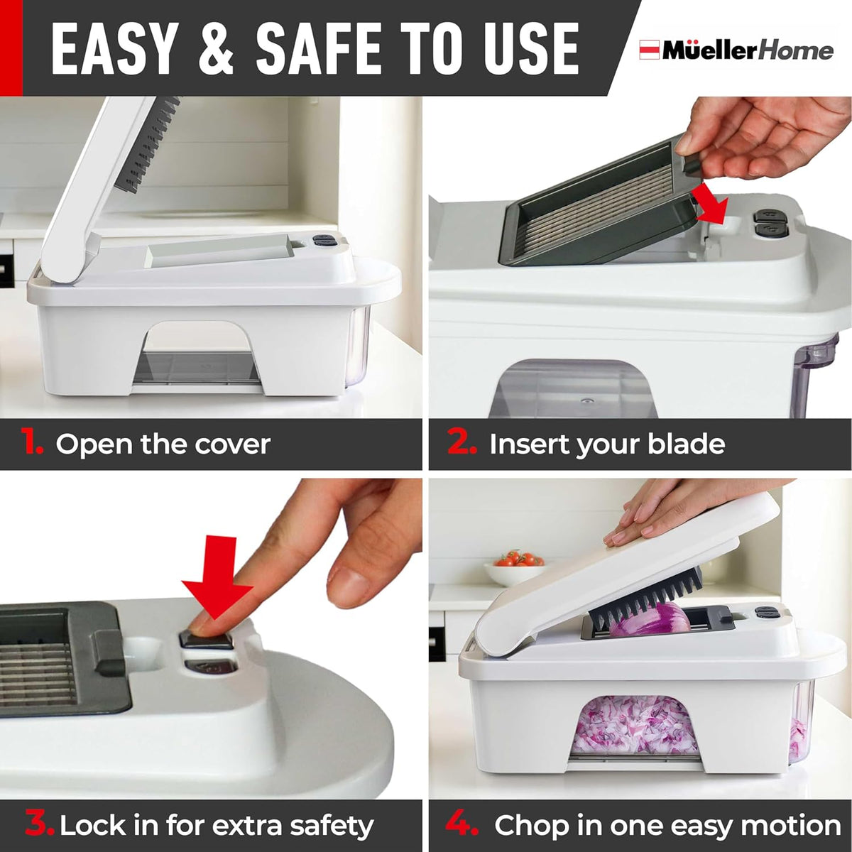 Mueller Pro-Series 12-Blade Mandoline Slicer for Fast Weeknight Meal Prep