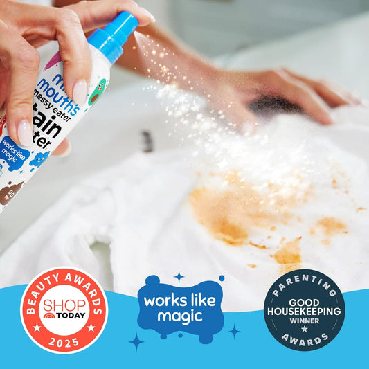 multi-stain effectiveness on food, grease, coffee, formula, ketchup, blood, and fruit juice