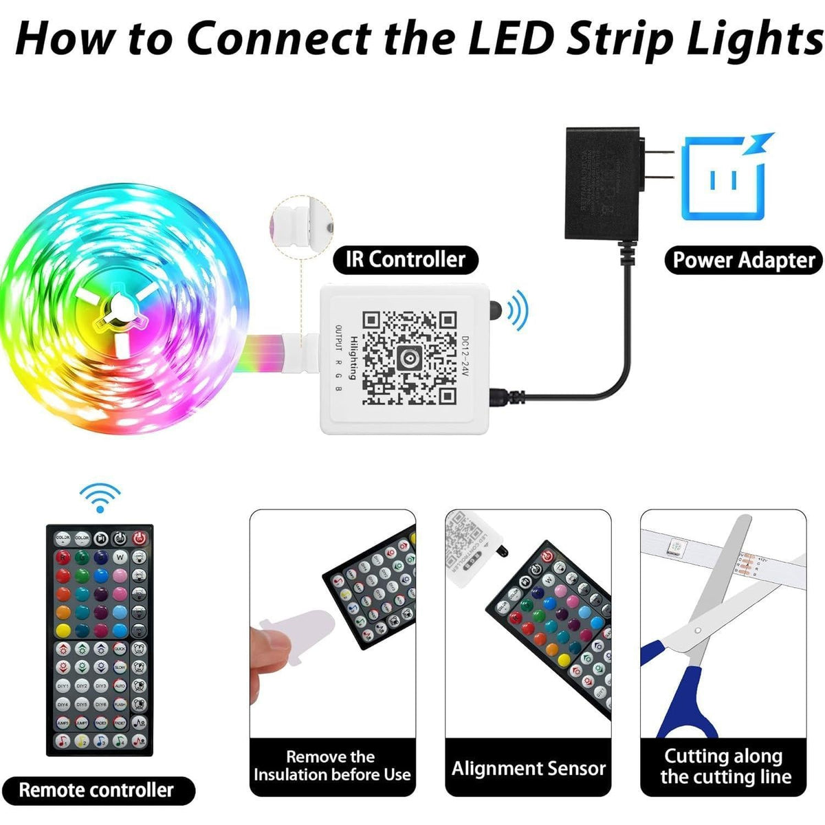 multiple lengths available from 50ft to 300ft powered by 24v ac adapter