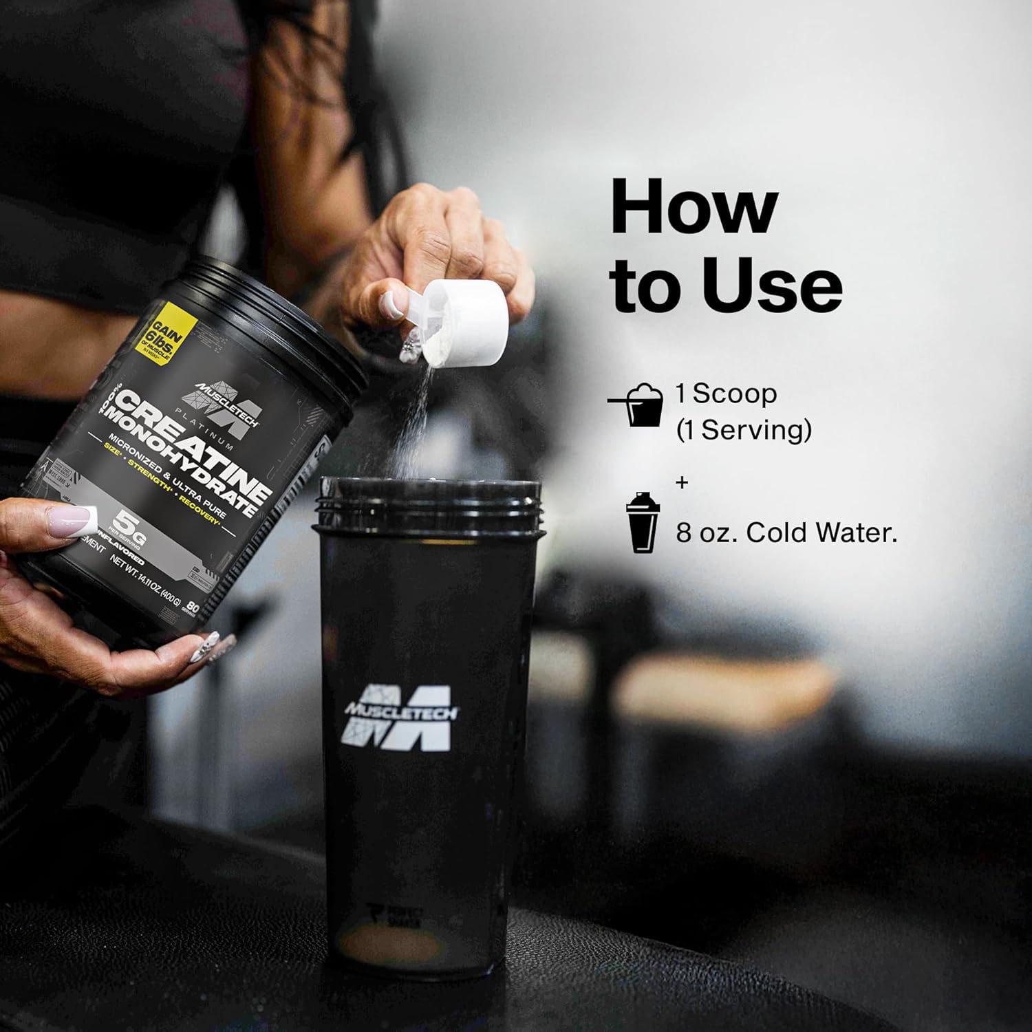 MuscleTech Platinum Pure Creatine Monohydrate Powder – Practical Fitness Gift for the Gym-Obsessed Partner