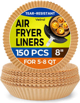 Bulk Air Fryer Paper Liners 1000 – Set-and-Forget Cooking Surface for Daily Use, 8" Square Food-Grade