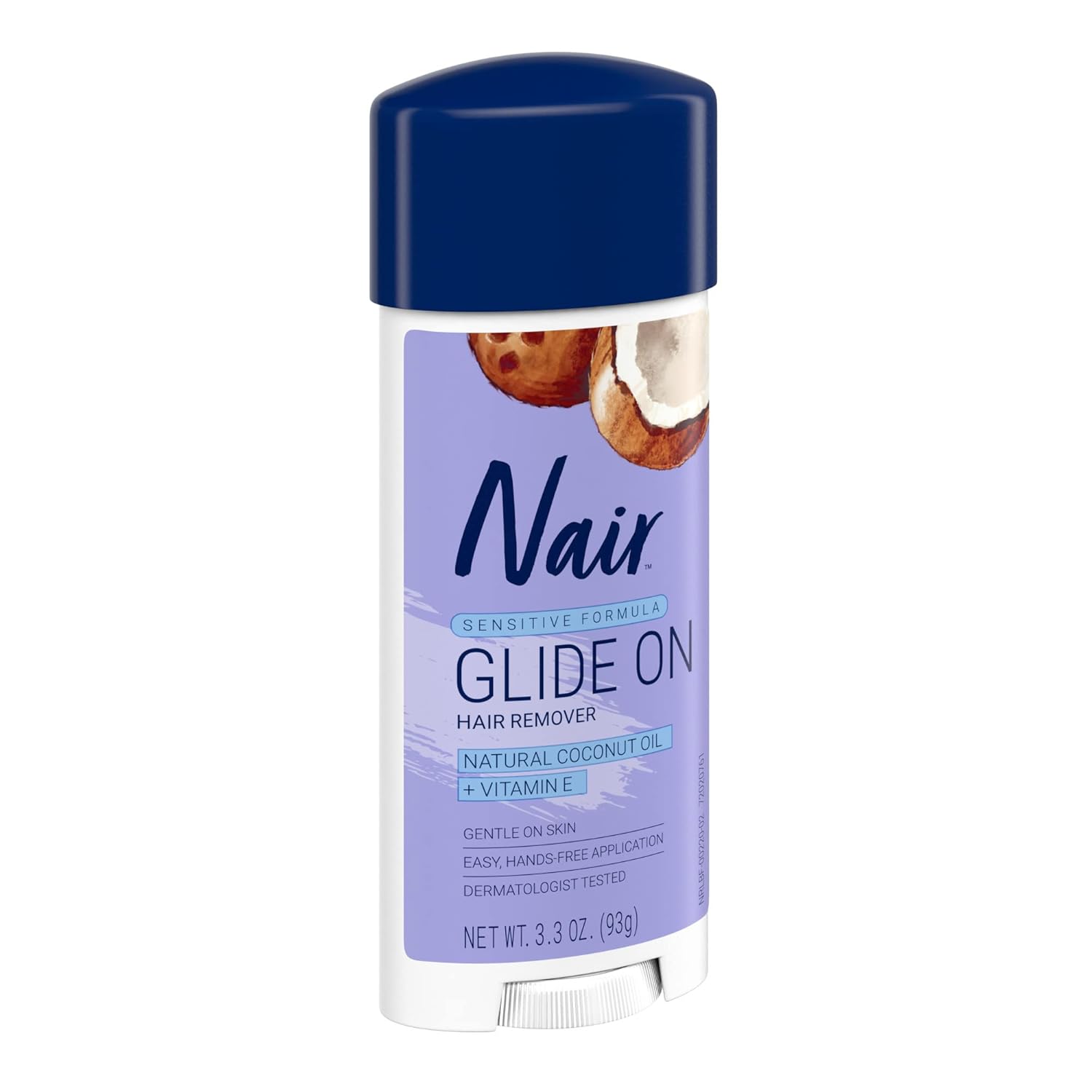 Nair Sensitive Glide-On Hair Removal Cream – Coconut Oil & Vitamin E Self-Care Ritual for Silky Smooth Legs