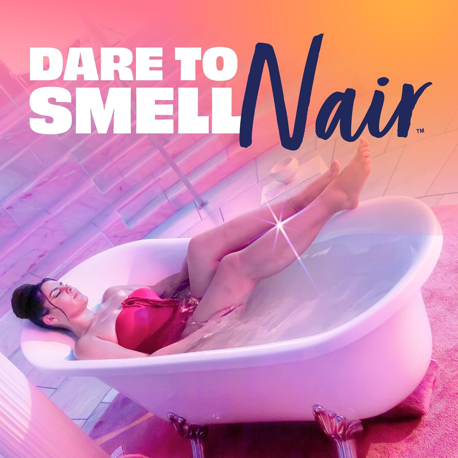 Nair Sensitive Shower Cream – Self-Care Hair Removal for Sensitive Skin, Coconut Oil Ritual