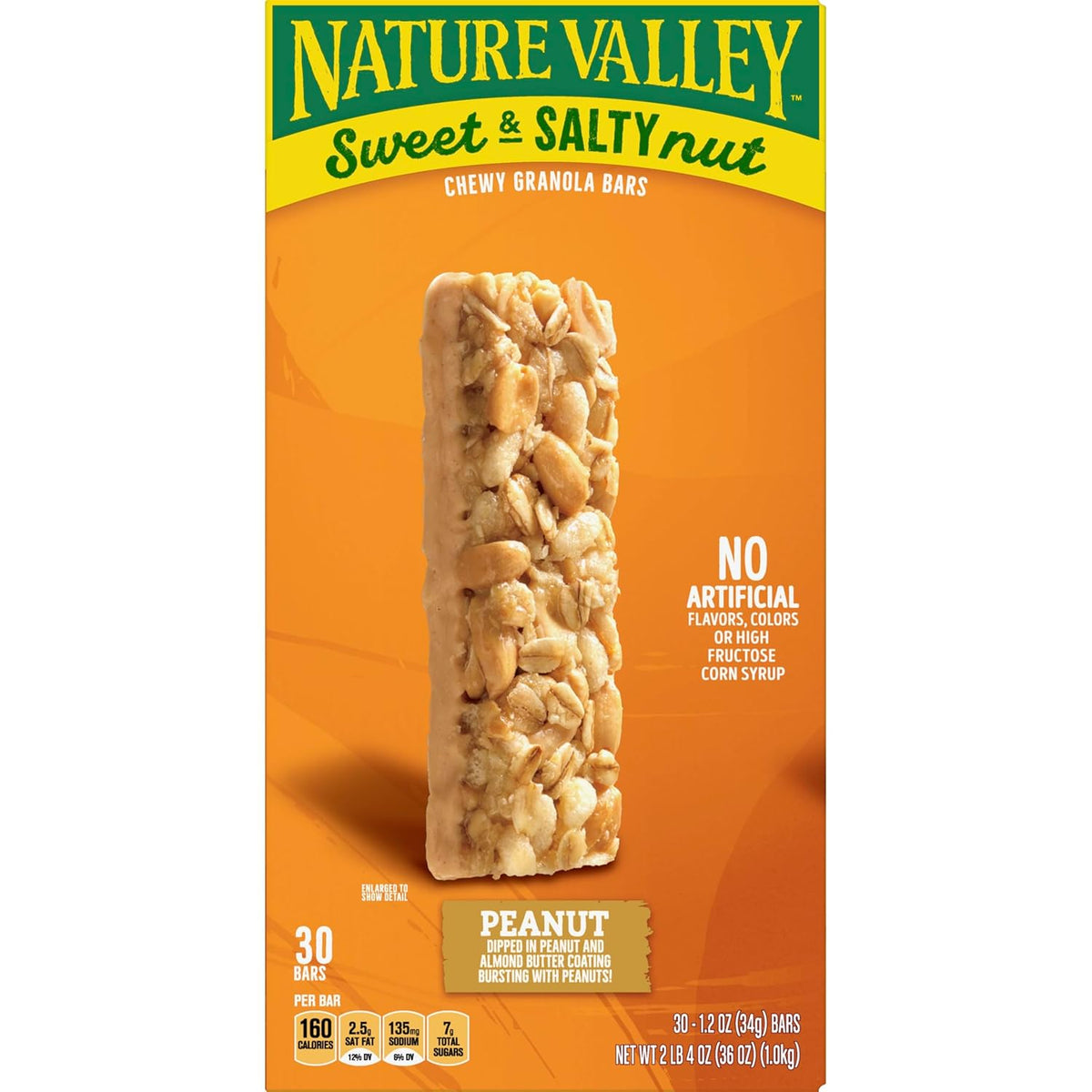 Nature Valley Sweet and Salty Nut Granola Bars – Pantry Snack for Kids and Grandchildren, 6 Count Box