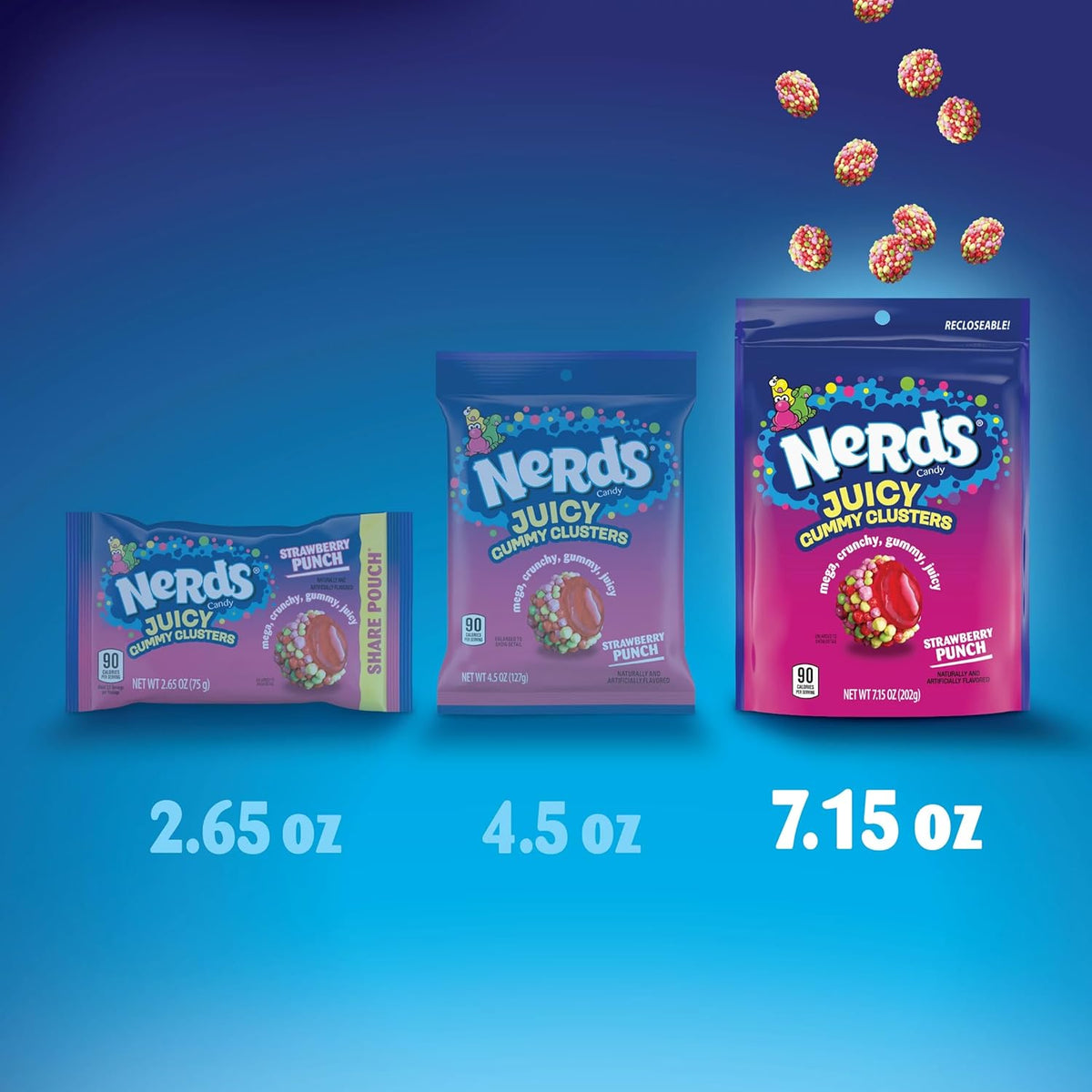 NERDS Juicy Gummy Clusters – Outdoor Movie Night and Backyard Party Treat for Flexible Gatherings, 18.5 oz Bulk