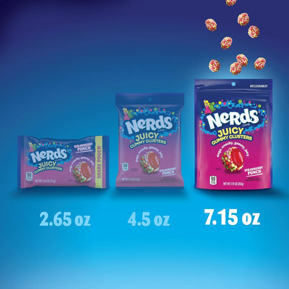 NERDS Juicy Gummy Clusters – Outdoor Movie Night and Backyard Party Treat for Flexible Gatherings, 18.5 oz Bulk