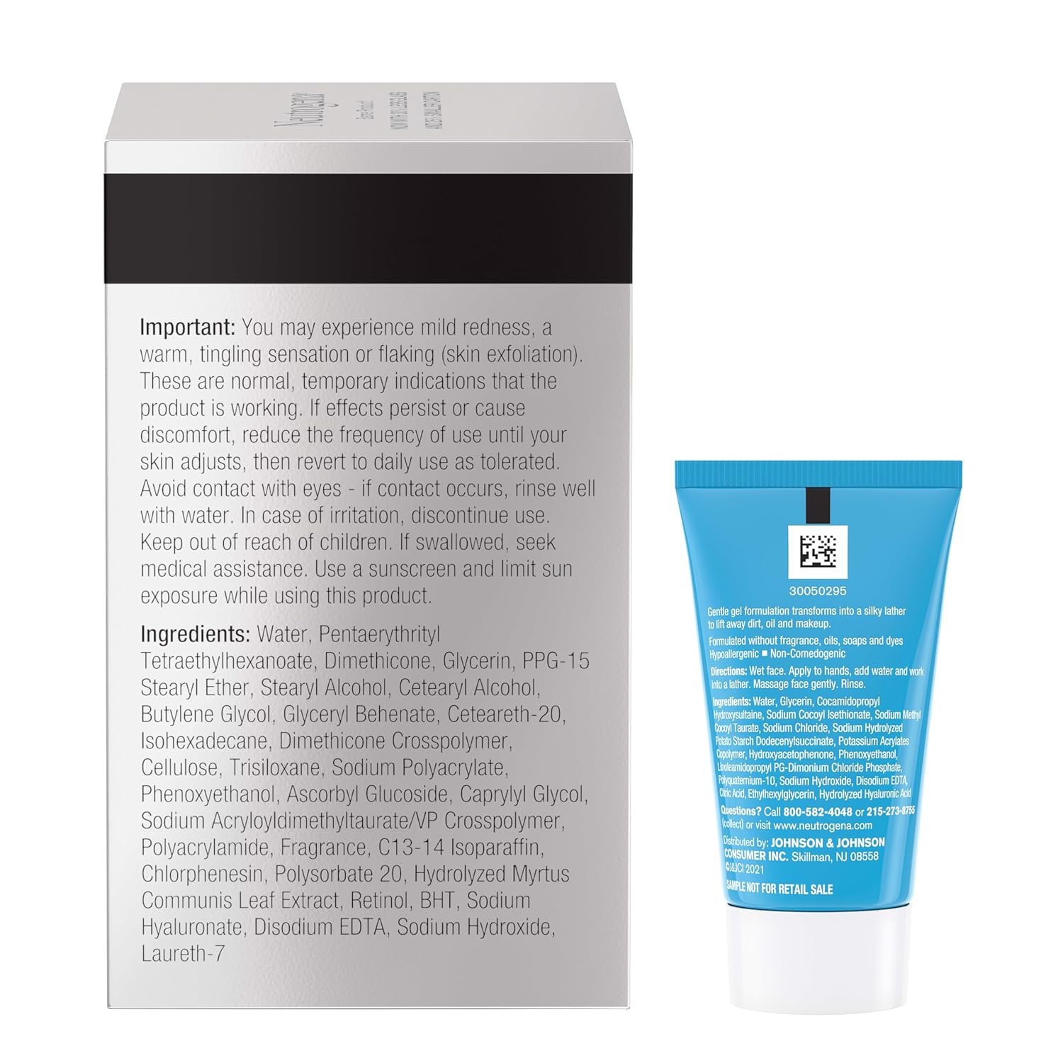 Neutrogena Rapid Tone Repair Retinol + Vitamin C Face Cream Bundle, Complete Skincare Gift Set for Her