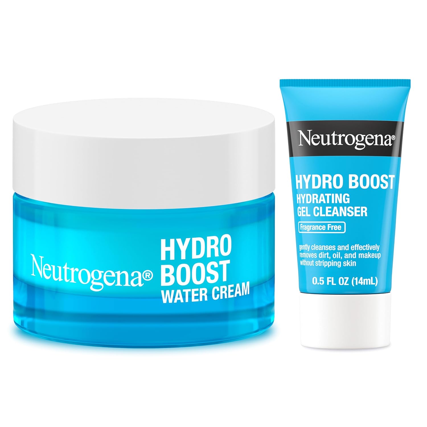 Neutrogera Hydro Boost Hydration Duo – Calming Evening Skincare Routine with Hyaluronic Acid & Gel Cleanser