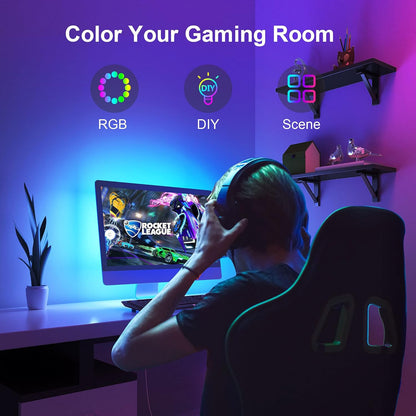 Nexillumi RGB Ambient Strip – Eye-Strain Reducing Backlight for TV Viewing Without Total Darkness