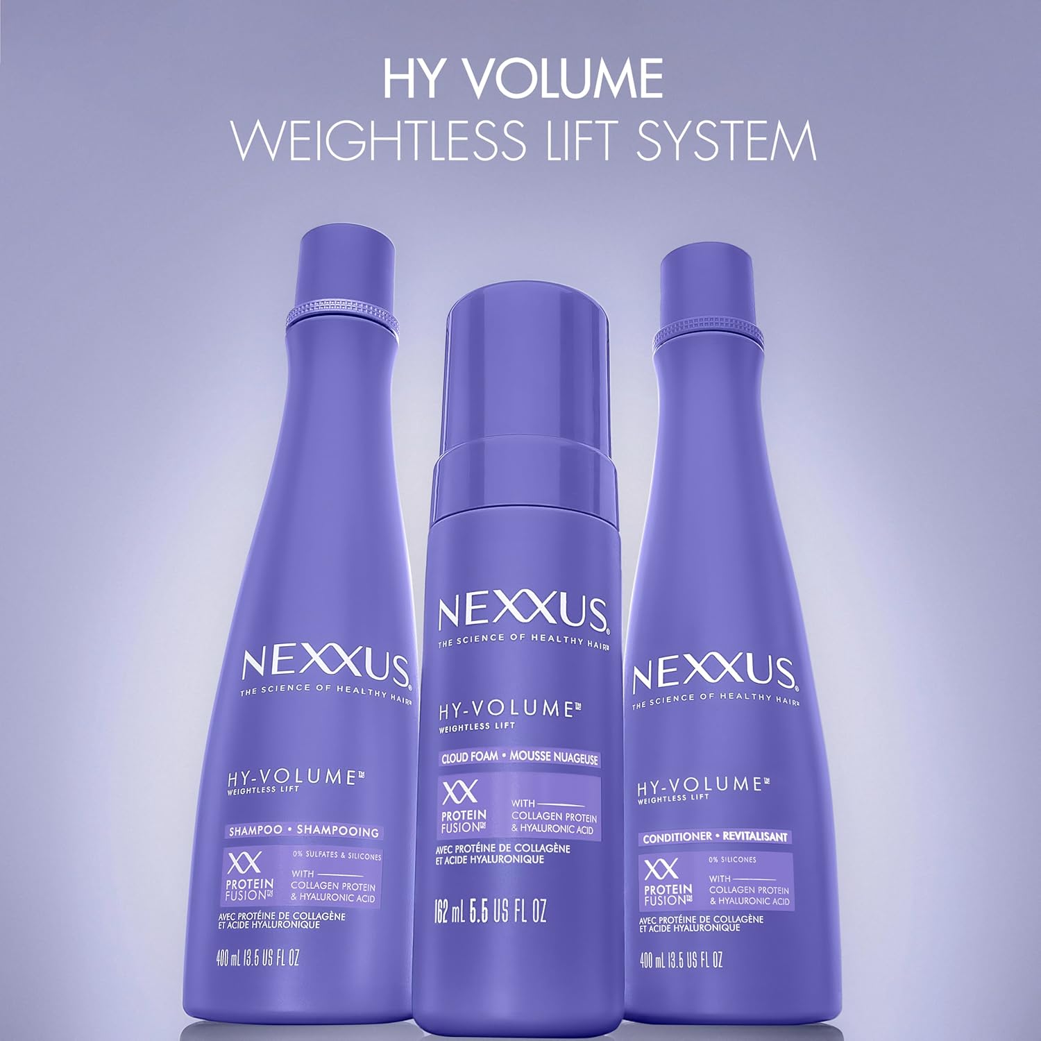 Nexxus HY-VOLUME Weightless Lift Conditioner – Salon-Grade Volumizing Treatment with ProteinFusion for Fine, Limp Hair