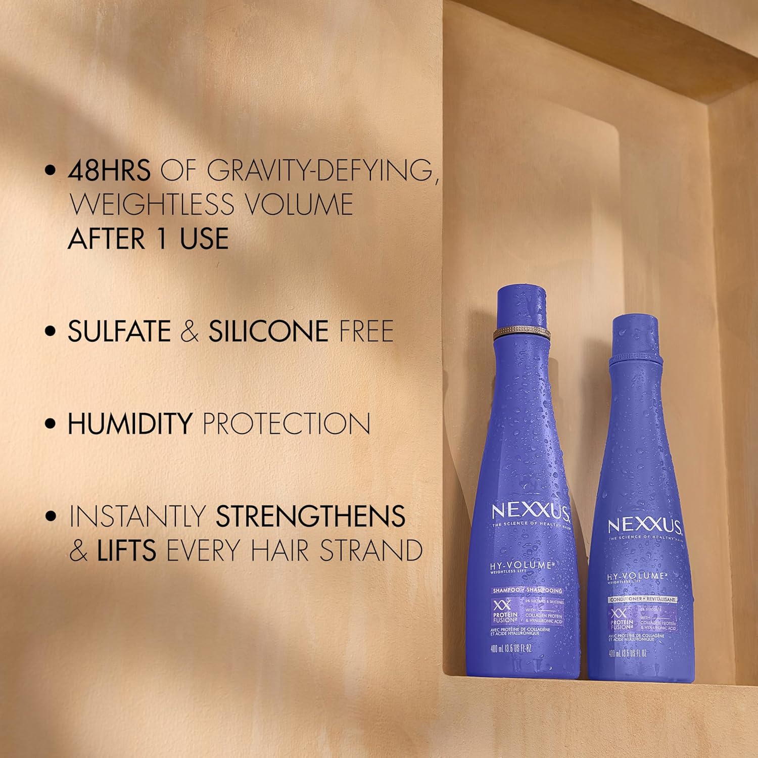 Nexxus Hy-Volume Weightless Lift Shampoo – Premium Collagen-Infused Cleanser for the Curated Vanity Counter