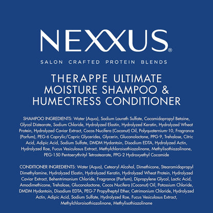 Nexxus Therappe Humectress Hair Care Gift Set – Premium Shampoo and Conditioner for Her Dry Hair Needs