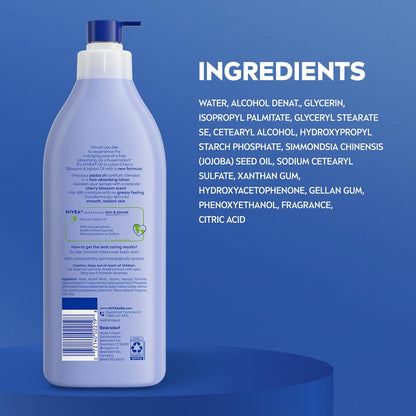 NIVEA Cherry Blossom Body Lotion – Daily Self-Care Lotion for Women, 48-Hour Moisturizer for a Mindful Post-Shower Ritual