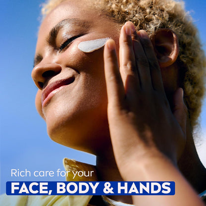 NIVEA Creme All-In-One Moisturizer – Calming Nightly Body and Face Ritual for Dry Skin, 16 Oz Jar