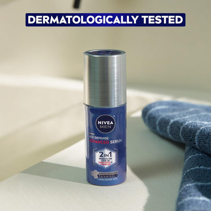 NIVEA MEN Age Defense Advanced Face Serum – Daily Self-Care Ritual for Men, Dark Spot & Wrinkle Defense