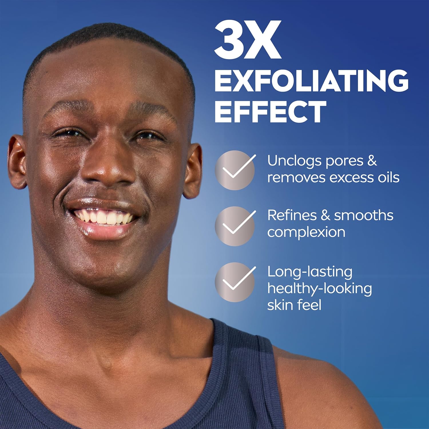 NIVEA MEN Maximum Hydration Face Scrub – One-Tube Vanity Solution for a Clutter-Free Counter
