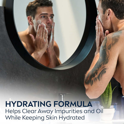 NIVEA MEN Maximum Hydration Face Wash – Daily Self-Care Cleanser for Men, Hydrating Morning and Nightly Skincare Ritual