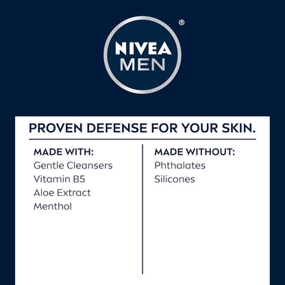 NIVEA MEN Maximum Hydration Face Wash – Daily Self-Care Cleanser for Men, Hydrating Morning and Nightly Skincare Ritual