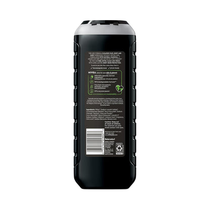 NIVEA MEN Real Madrid Active Clean 3-in-1 Charcoal Body Wash – Post-Workout Wind-Down Ritual for Active Men