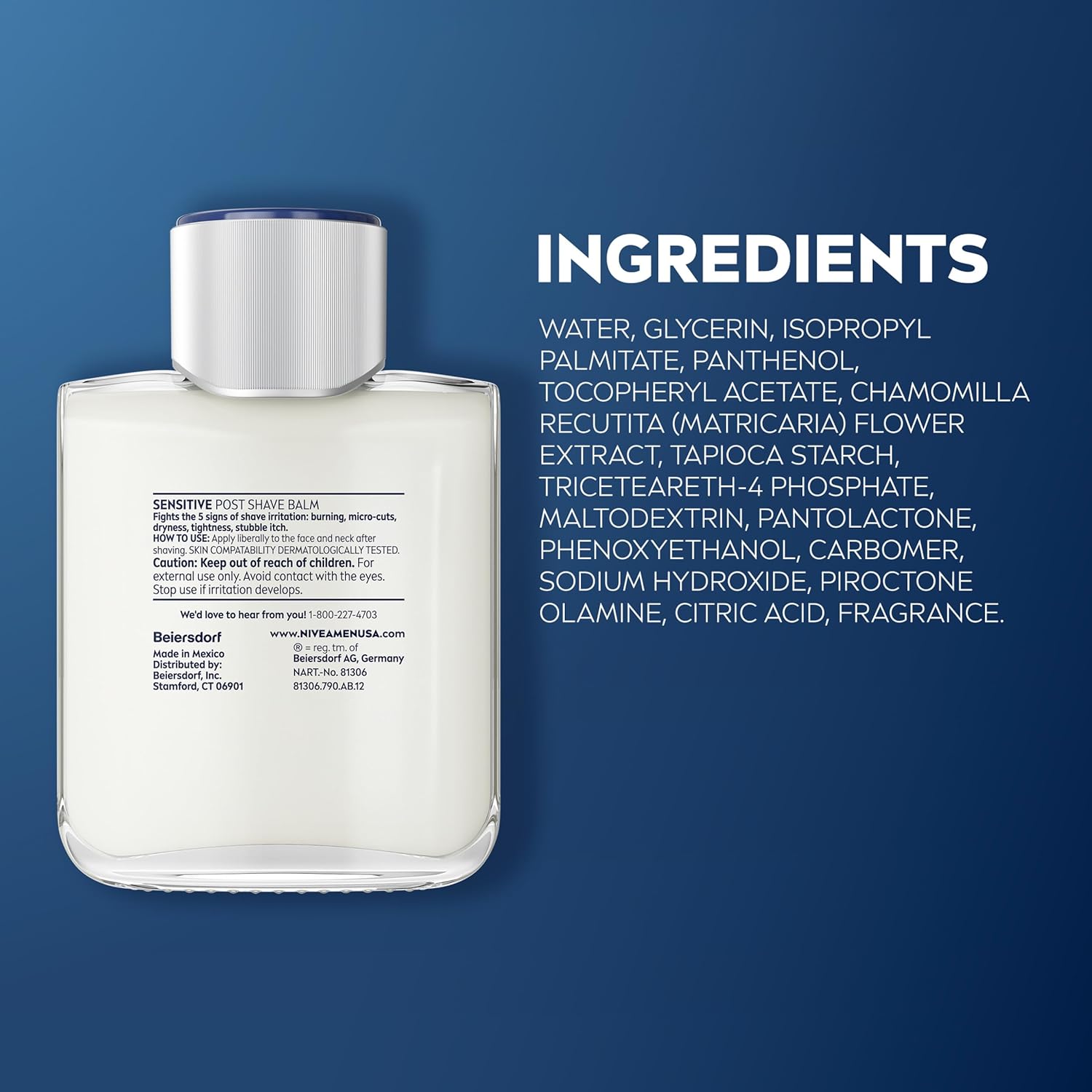 NIVEA MEN Real Madrid Shave Balm – Soothing Post Shave Ritual for Sensitive Skin with Chamomile and Vitamin E