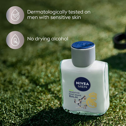 NIVEA MEN Real Madrid Shave Balm – Soothing Post Shave Ritual for Sensitive Skin with Chamomile and Vitamin E