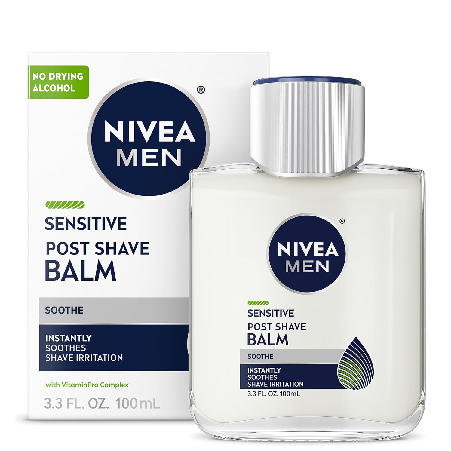 NIVEA MEN Real Madrid Shave Balm – Soothing Post Shave Ritual for Sensitive Skin with Chamomile and Vitamin E