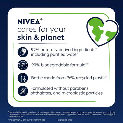 NIVEA MEN Sensitive Body Wash with Bamboo Extract – Nightly Wind-Down Shower Ritual for Sensitive Skin