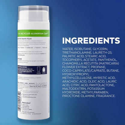 NIVEA MEN Sensitive Shave Foam – Dye-Free and Alcohol-Free Shaving Cream for Men with Reactive Skin
