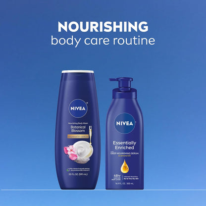 NIVEA Nourishing Botanical Blossom Body Wash for Women – Free From Parabens and Phthalates, Gentle Cleanser Safe for Sensitive Skin and Family Bathrooms