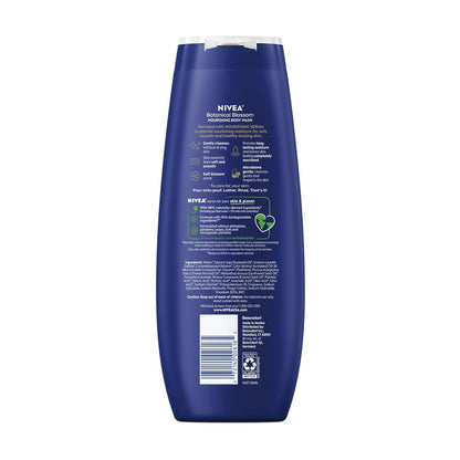 NIVEA Nourishing Botanical Blossom Body Wash for Women – Free From Parabens and Phthalates, Gentle Cleanser Safe for Sensitive Skin and Family Bathrooms