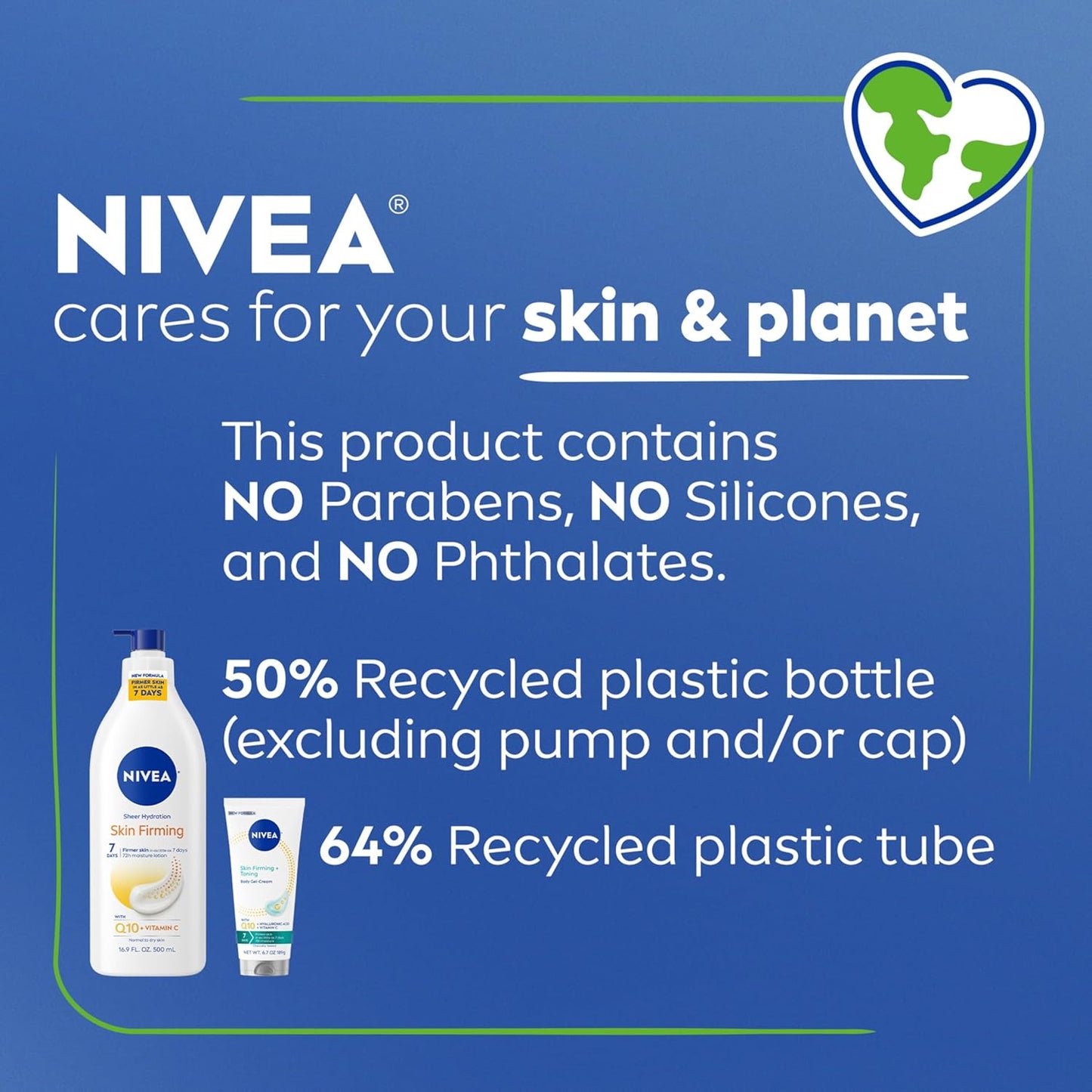 NIVEA Premium Skin Firming Collection – Coenzyme Q10 Lotion and Hyaluronic Acid Gel Cream for an Elevated Vanity