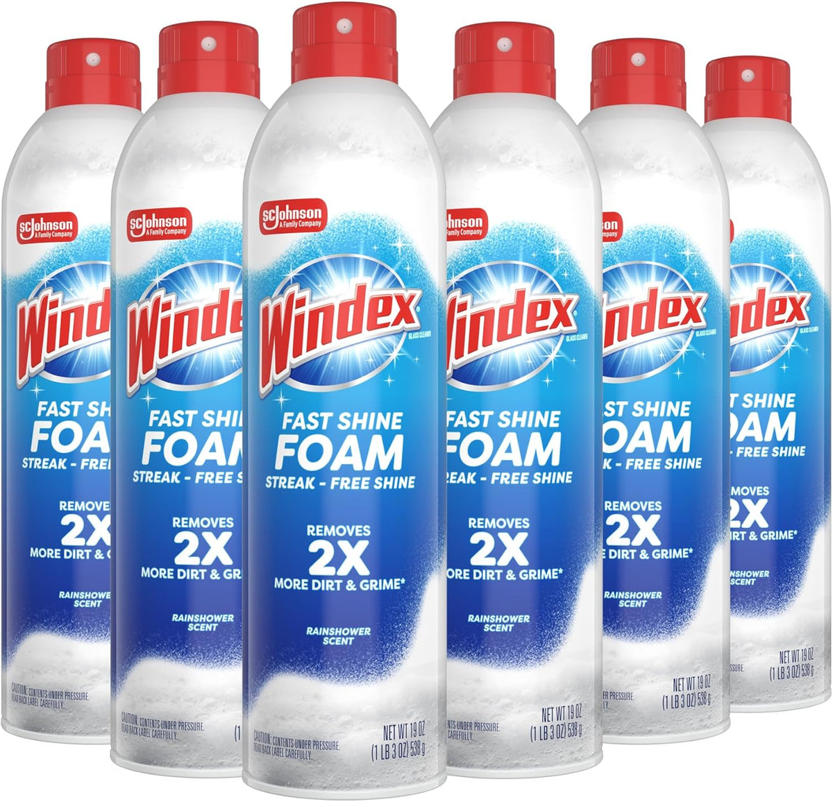 no-drip, ultra-cling foaming aerosol formula designed for vertical glass surfaces