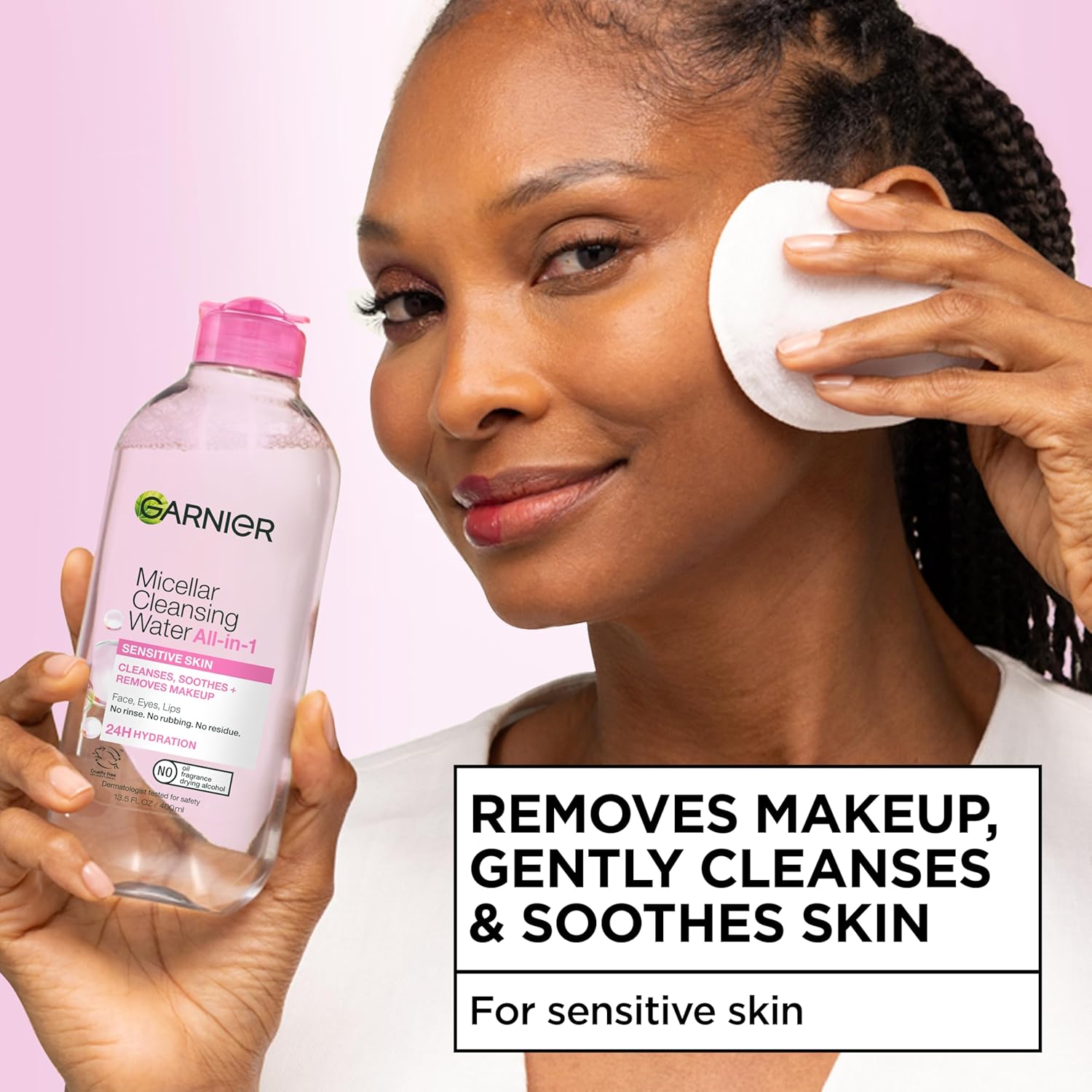 no-rinse, non-greasy hydrating formula
