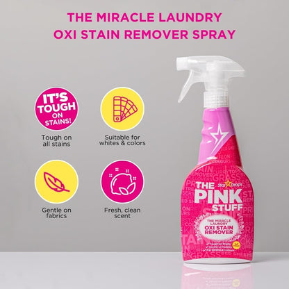 no-rinse pre-wash treatment that works in minutes before normal washing