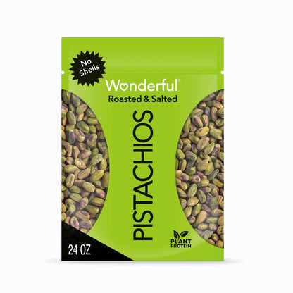 no-shell, roasted-and-salted whole pistachio kernels