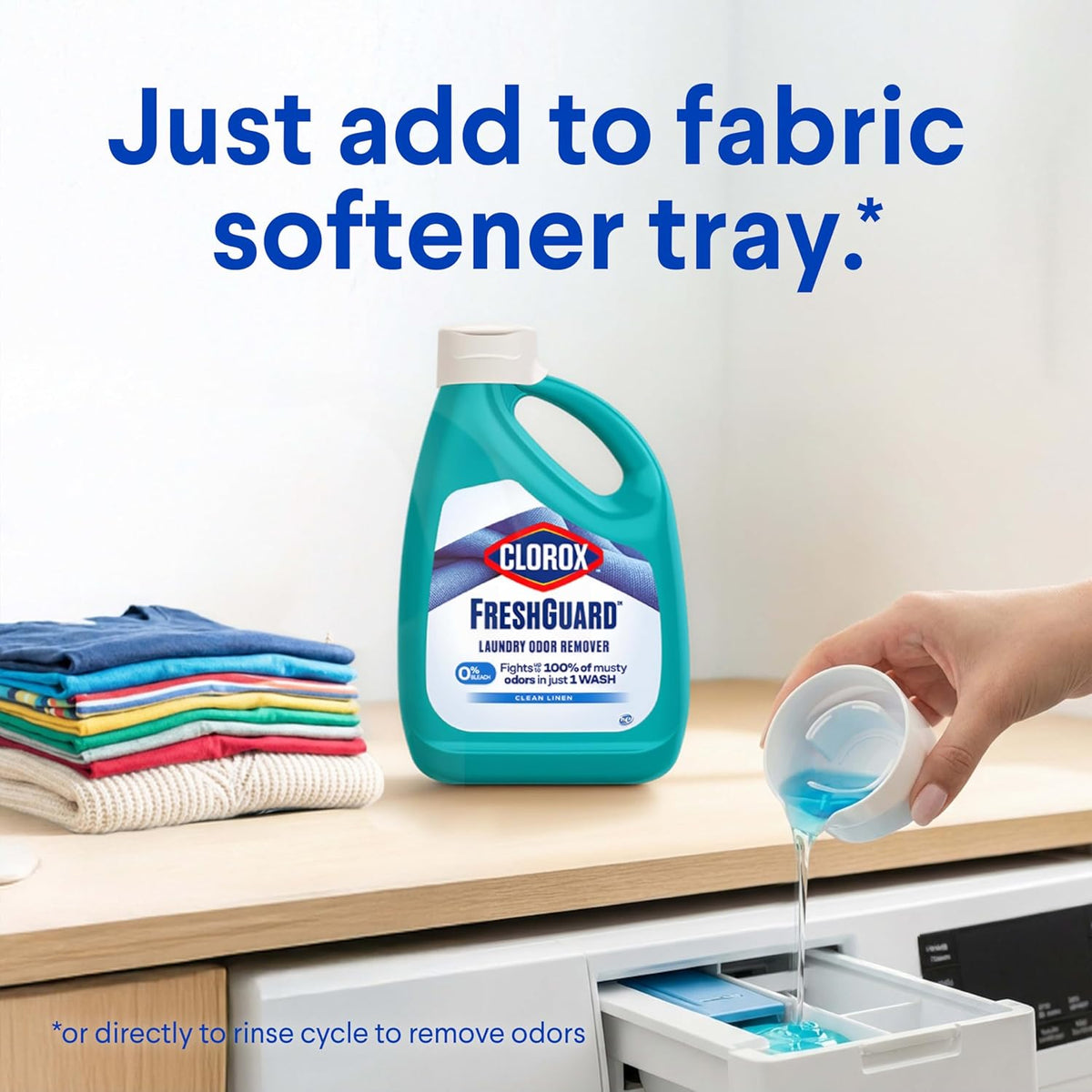 no soak or pre-treat required — works in a standard wash cycle