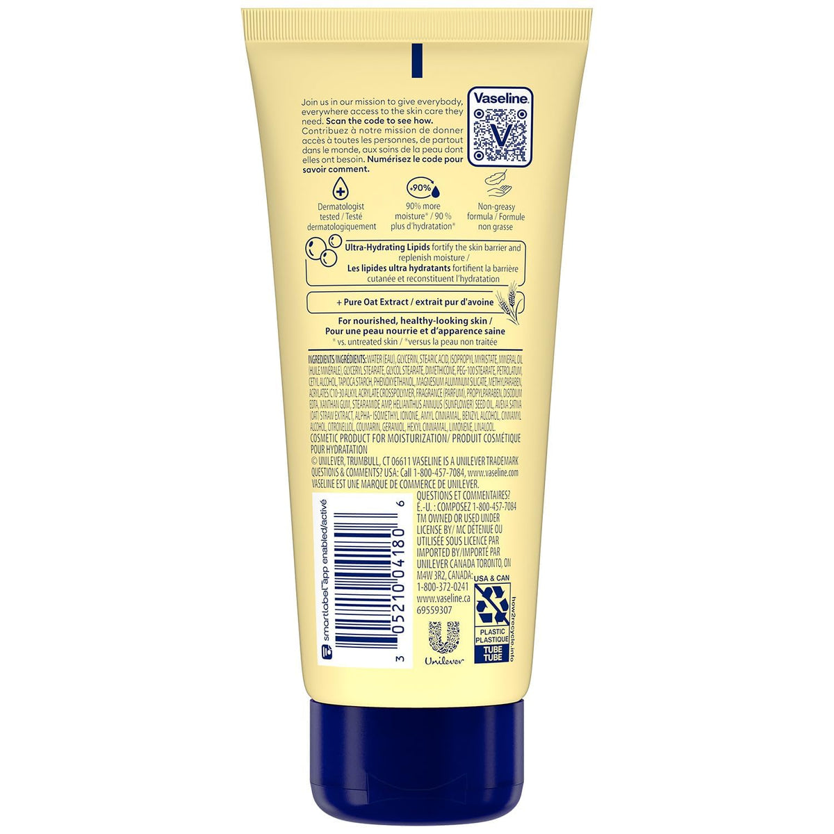 non-greasy, fast-absorbing cream texture suitable for hands and body