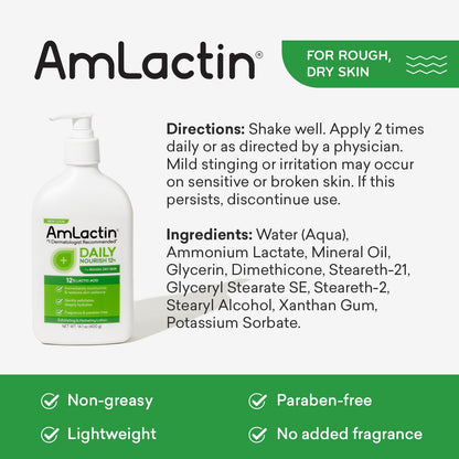 non-greasy, fast-absorbing lightweight lotion texture