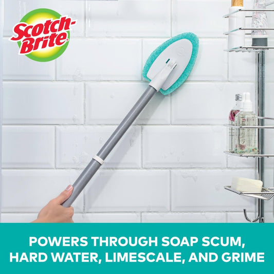 non-scratch abrasive safe on tile, tubs, glass shower doors, and acrylic