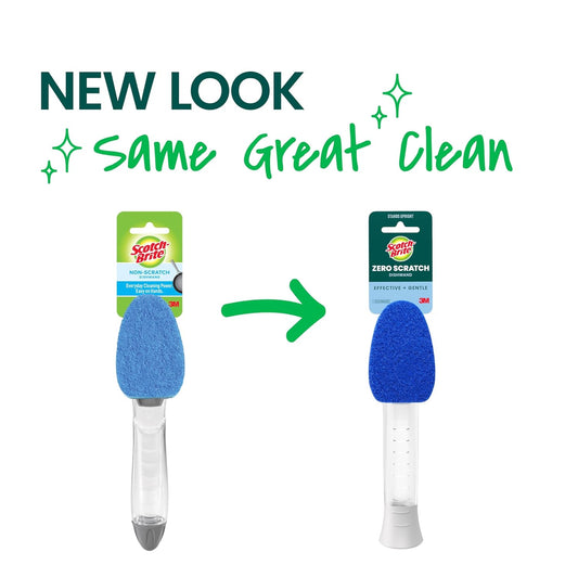 non-scratch scrubbing fibers safe for non-stick cookware, ceramic, glass, and countertops
