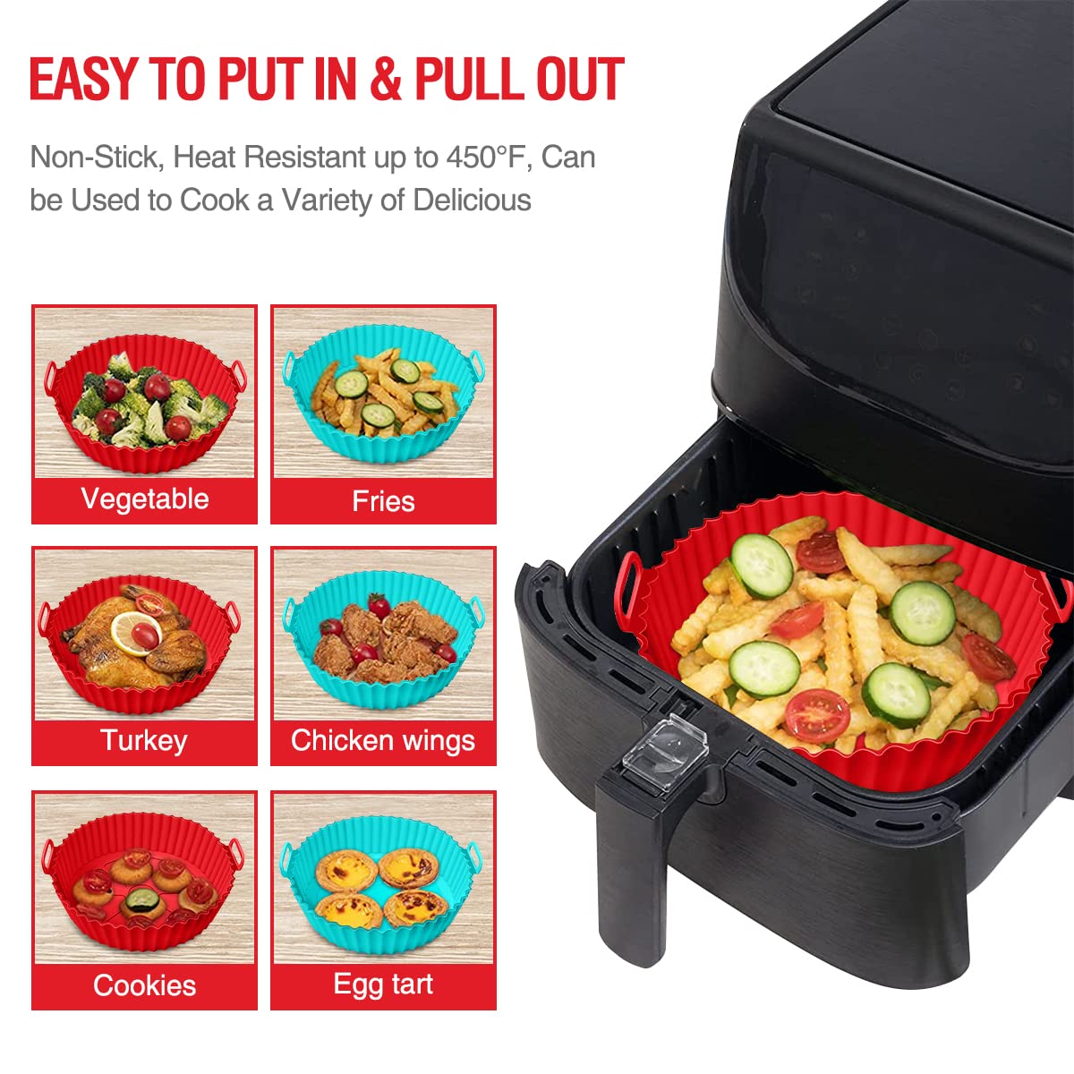non-stick interior surface that releases food easily