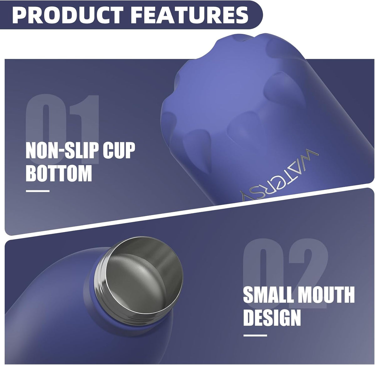 non-sweat exterior to keep hands and surfaces dry
