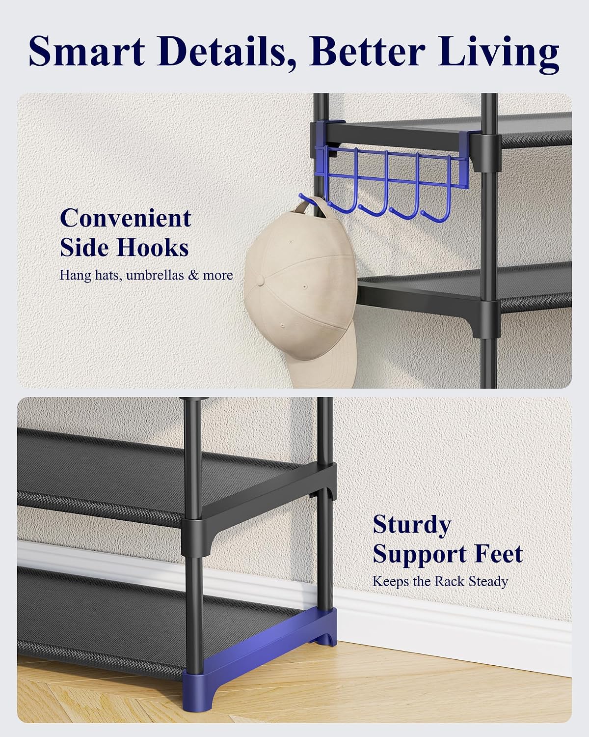 non-woven fabric shelves with metal tube frame and plastic connectors