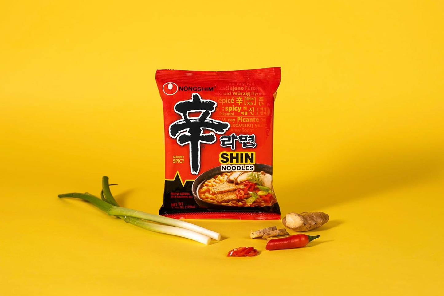Nongshim Shin Ramyun Korean Ramen Noodles – Clean Single-Bowl Meal for Minimalist Kitchens