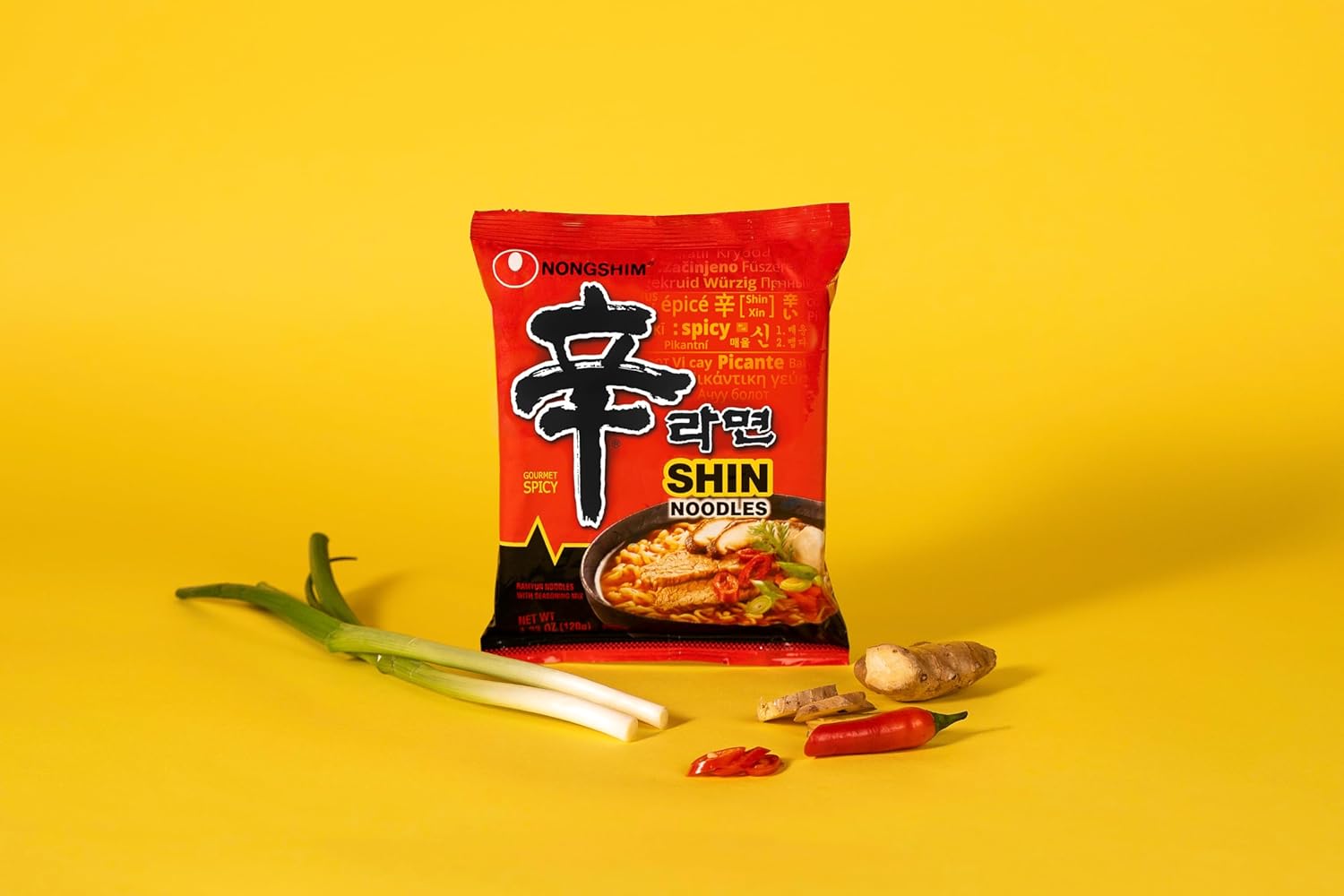 Nongshim Shin Ramyun Korean Ramen Noodles – Clean Single-Bowl Meal for Minimalist Kitchens