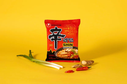 Nongshim Shin Ramyun Korean Ramen Noodles – Clean Single-Bowl Meal for Minimalist Kitchens